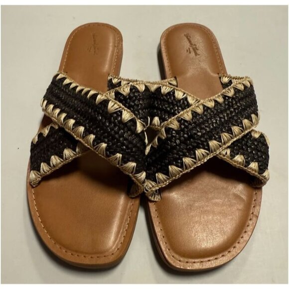 Universal Thread Womens Esmeralda Slide Sandals Tan Comfortable Sz 11 - Picture 2 of 5